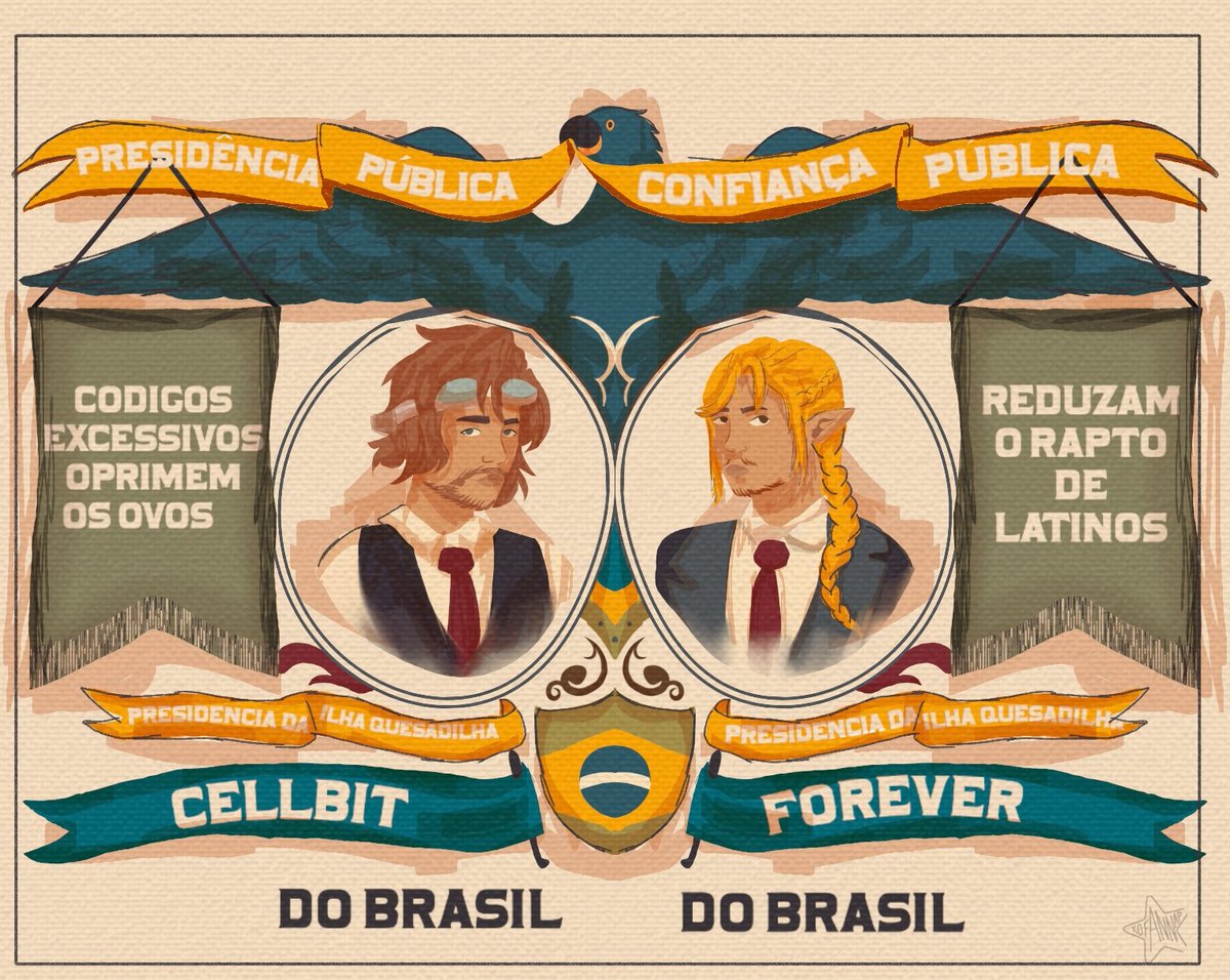 CAMPANHA POLITICA DOS INSANEDUO

(English translation in [ALT] )

[ #qsmp #qsmpbr #cellbit #forever #insaneduo #qsmpfanart ]