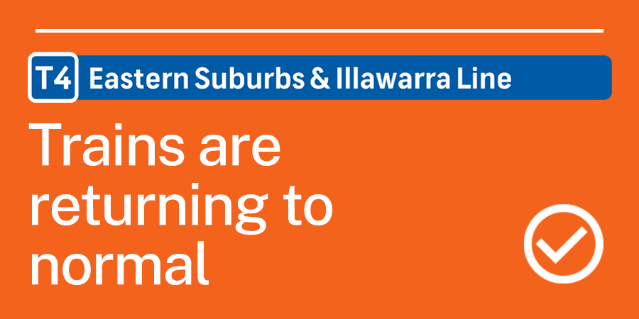 Trains services have resumed running between Martin Place and Bondi Junction after urgent track repairs between Edgecliff and Kings Cross earlier.

Buses may also supplement some trains to assist with timetable recovery.

Allow up to 20 minutes extra travel time.