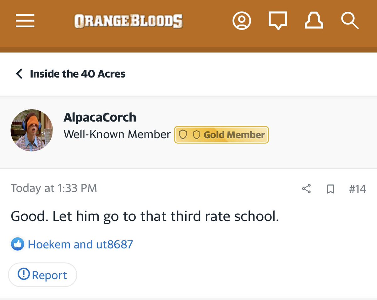 Message Board Geniuses on Twitter "Texas may lose a recruit to 