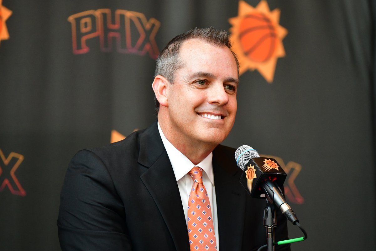 BleacherReport's tweet photo. Suns in 2023 ☀️

-Traded Mikal Bridges and Cam Johnson
-Acquired KD
-Eliminated in second-round of playoffs
-Fired HC Monty Williams
-Hired Frank Vogel as HC
-Traded CP3, Landry Shamet
-Acquired Bradley Beal

Moves in the Valley 🏜 https://t.co/3iBs3WpSfA