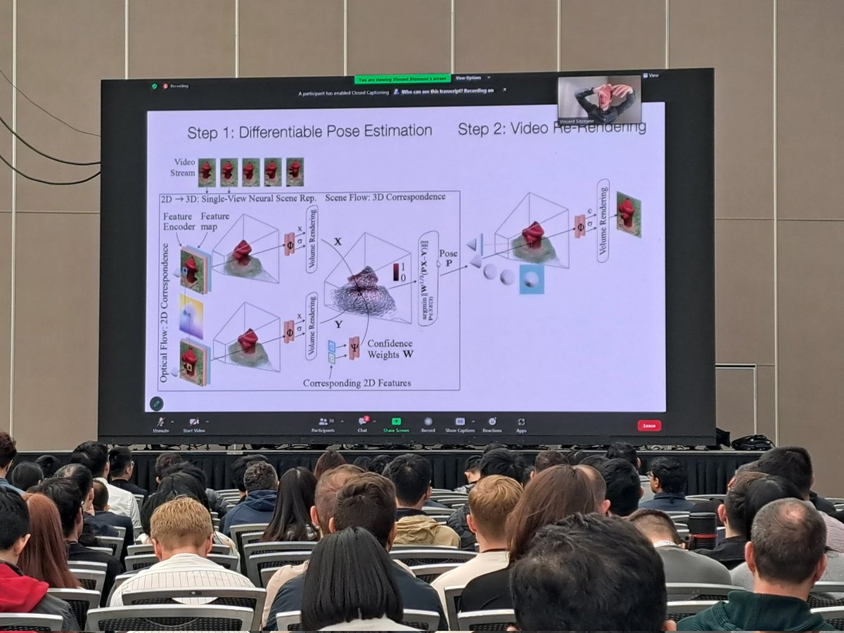 FlowCam: Training Generalizable 3D Radiance Fields without Camera Poses via Pixel-Aligned Scene Flow

cameronosmith.github.io/flowcam/

Feed forward estimate for NVS + Pose Estimation with no scene specific optimization 

#CVPR23