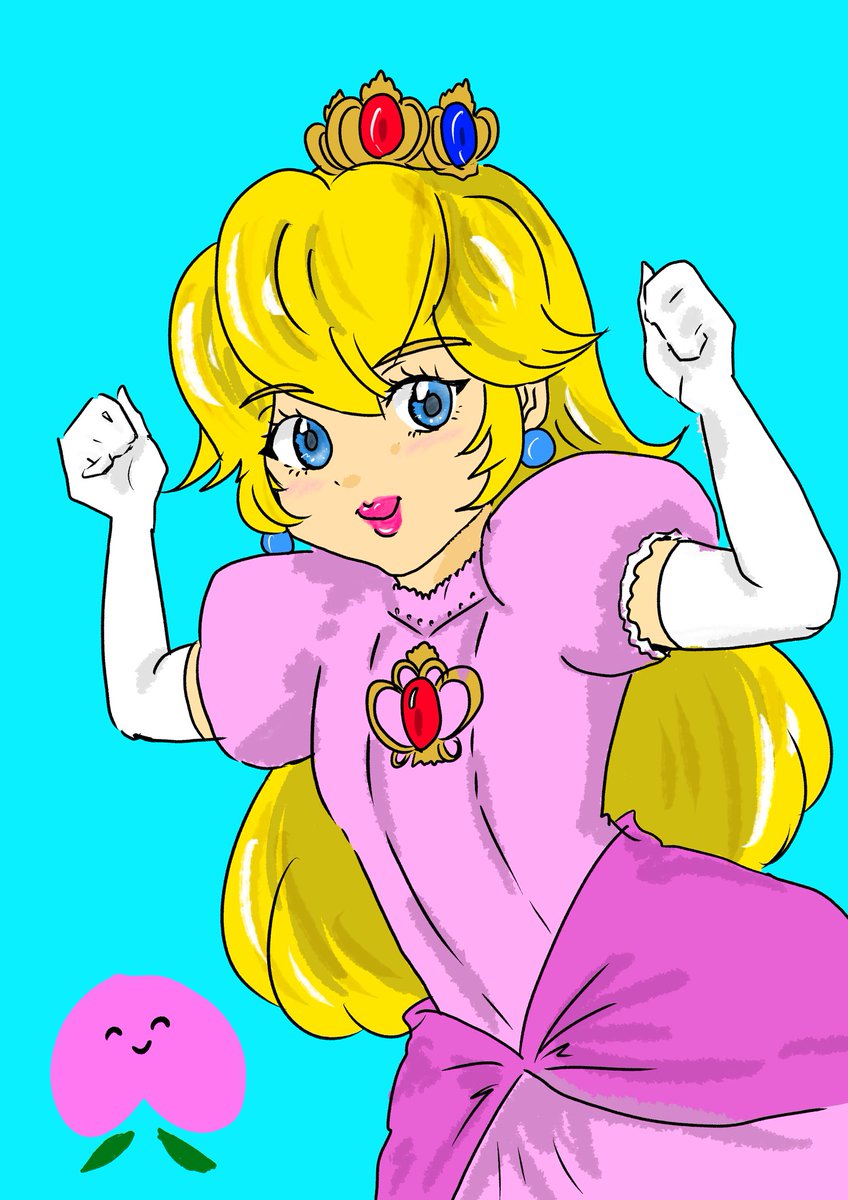 ピーチ姫 「可愛い妹作・ピーチ」|ナタでココ＠漫画家のイラスト