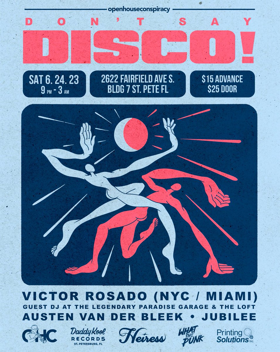 Celebrating Pride this year with special guest <a href="/victorrosado822/">Victor Rosado</a>, a disciple who shared the decks with two of dance music's most iconic figures, Larry Levan and David Mancuso, at their legendary institutions, Paradise Garage and The Loft.

🎫 dont-say-disco.eventbrite.com