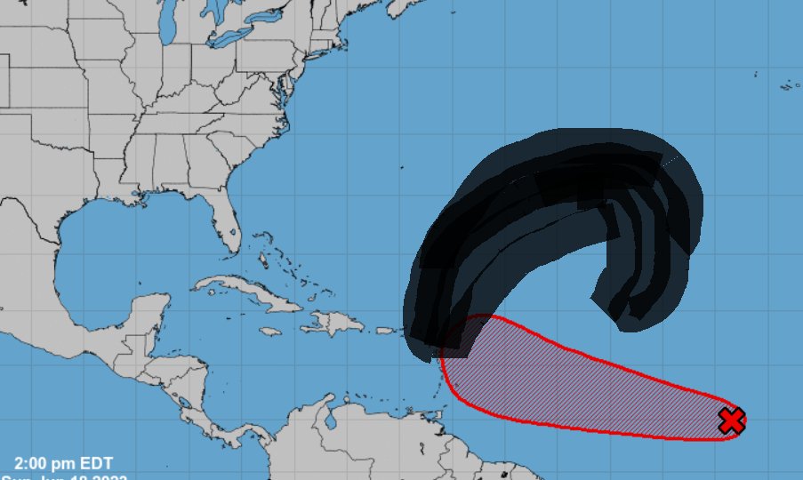 Ron DeSantis redraws hurricane path with Casey's eyebrow pencil.