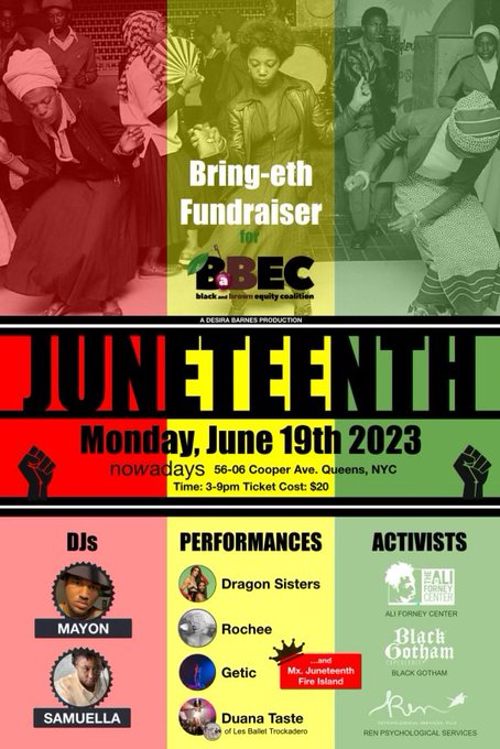 Bring-eth is back for the Annual Juneteenth Celebration! Benefits @babecfireisland. The celebration is<a href="/tag/loveislove"class="tags"><span>#loveislove</span></a>