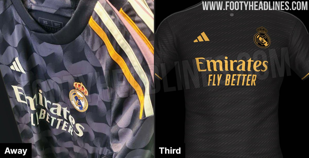 🚨 JUST IN: Real Madrid will get two dark kits for the season 23-24. @Footy_Headlines