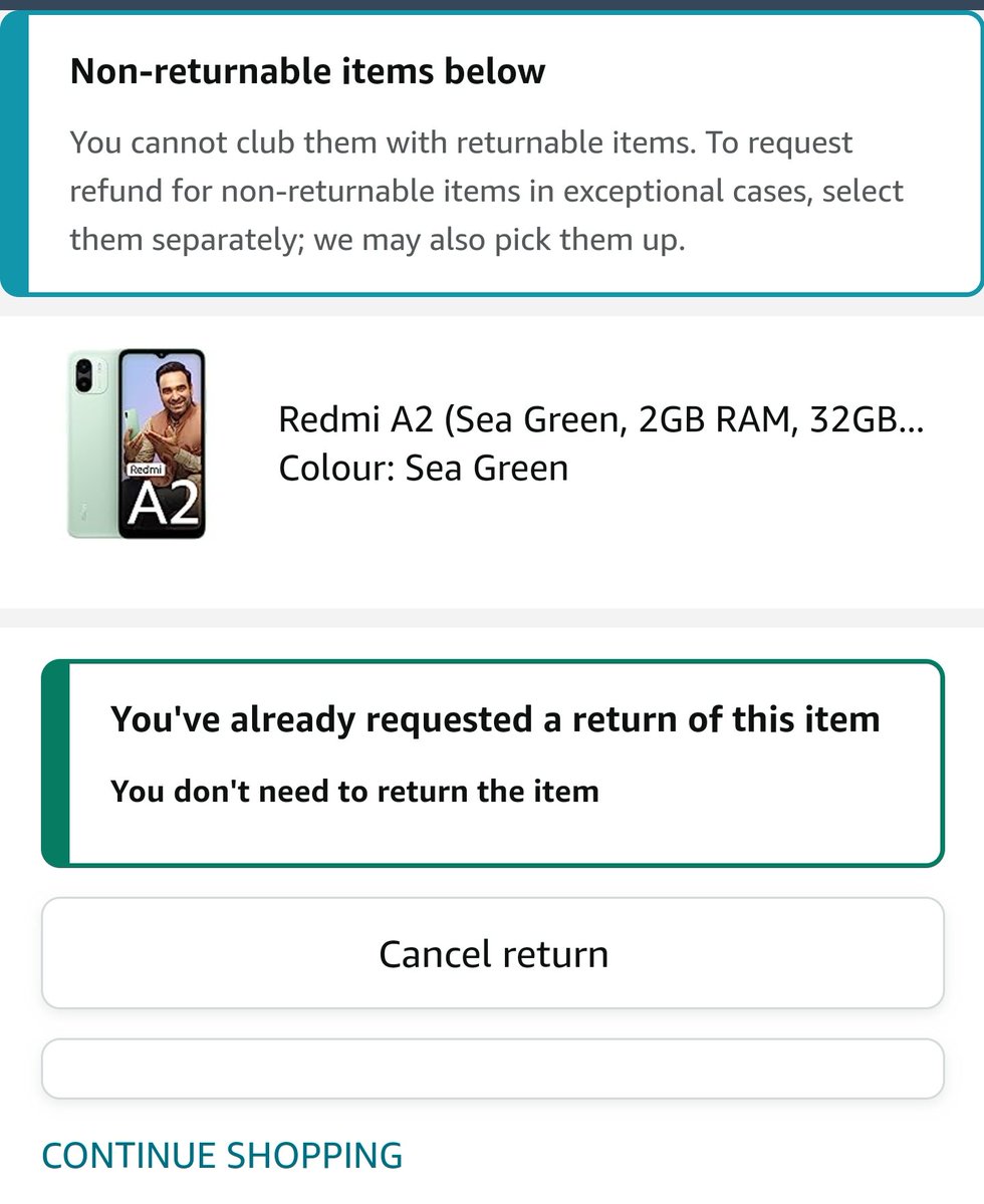 @RedmiIndia @RedmiIndia This phone #redmiA2  we purchased from #AmazonIndia is a defective piece sold by the seller. A technician visit was scheduled and the phone was confirmed defective. Still I do not see any return details? #ReturnRedMiA2
#RedmiA2fraud