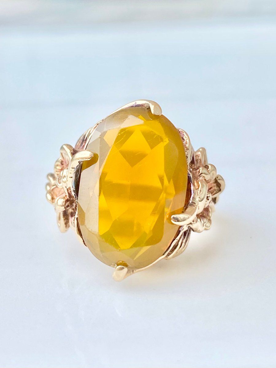 Excited to share the latest addition to my #etsy shop: Large Yellow Mexican Opal 10k Gold Rose Ring Size 5 etsy.me/46bZGV9 #antiqueopalring #size5 #solidgold #realgold #flowerring #rosering #10k #largeopalring #realgoldring #EtsyStarSeller #LittleWomenVintage