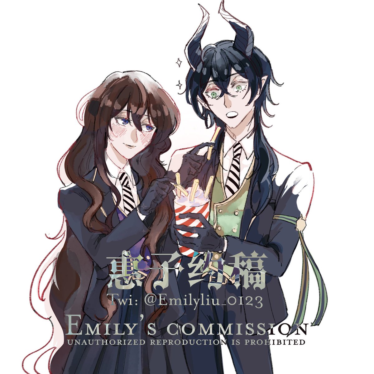 「Commission for  !」|惠子🐉🦁Comms OPEN（低浮上）のイラスト