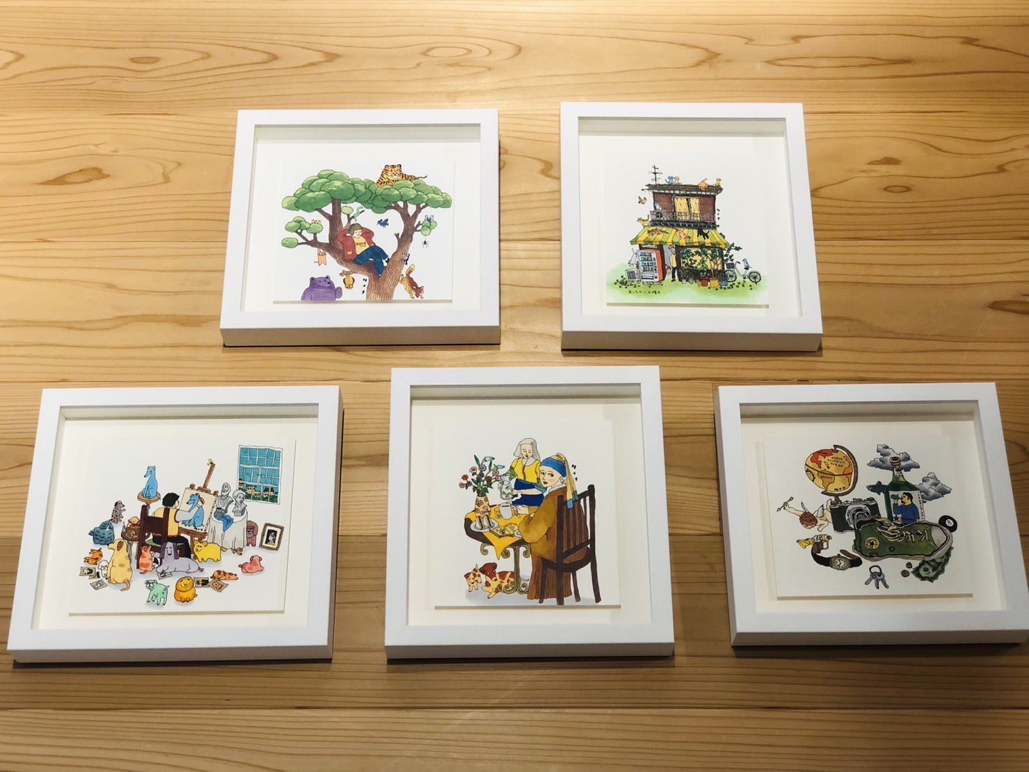 絵画★鯛茶漬け★希望773 (家がある方) 他2点 原画 宅八郎 図書館で借りて読み返す。 晩年のプラスチックス中西俊夫
