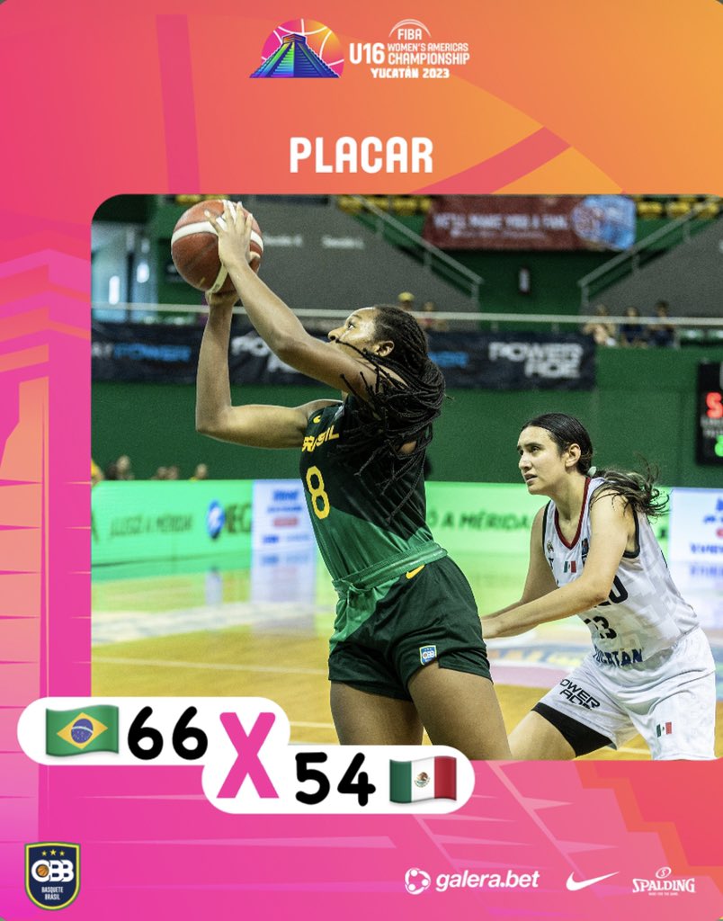 basquetebrasil's tweet photo. Pela disputa de 5º a 8º da Copa América sub-16, o Brasil venceu o México por 66 a 54 e encara nesta segunda, às 18h, a Colômbia para encerrar a disputa da competição.
🏀Sther - 22pts e 18reb
🏀Nicolly - 16pts e 4ast
🏀Micaela - 10pts
🏀Sofia - 10pts e 9reb
#CBB #NossaBase
📸 @nextgenhoops