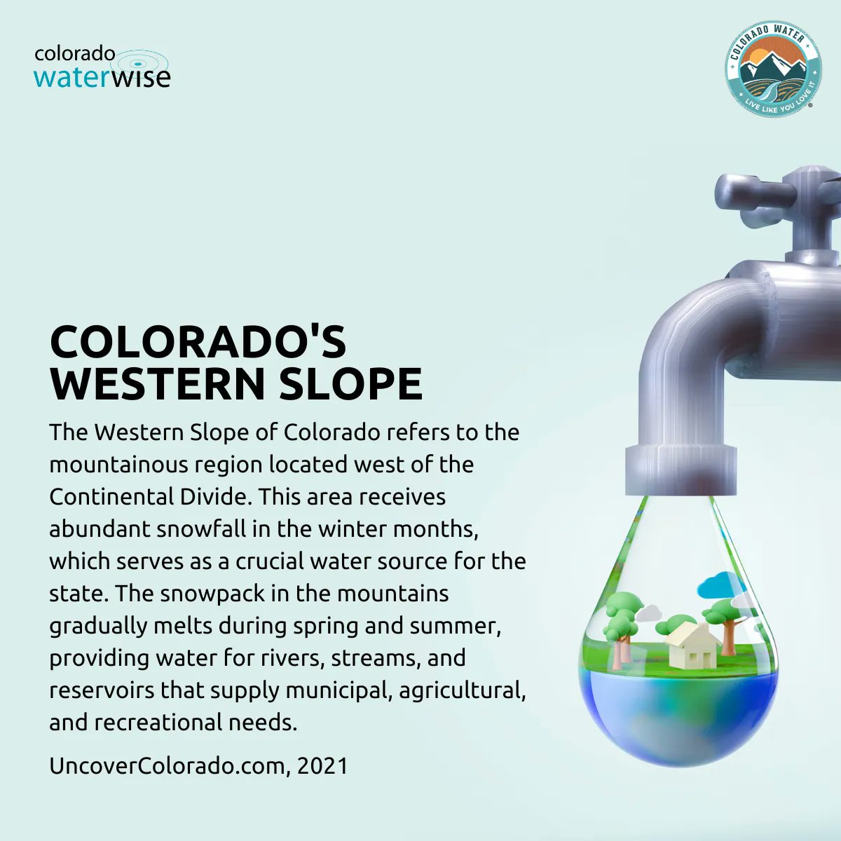 💧 Colorado's Western Slope

#ColoradoWater #COWater #CWW #ColoradoWaterWise #LLYLI #LiveLikeYouLoveIt #Water #ColoradoRivers