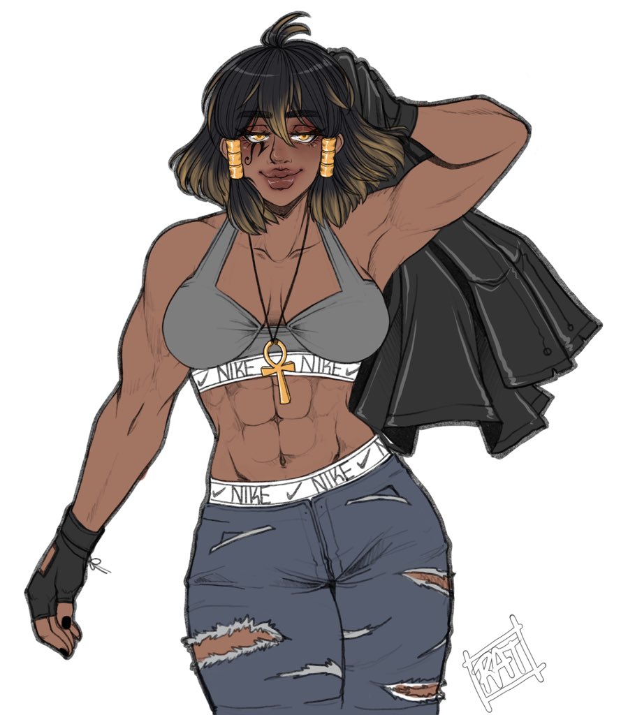 a quick Aya doodle for Yuno 💚💜