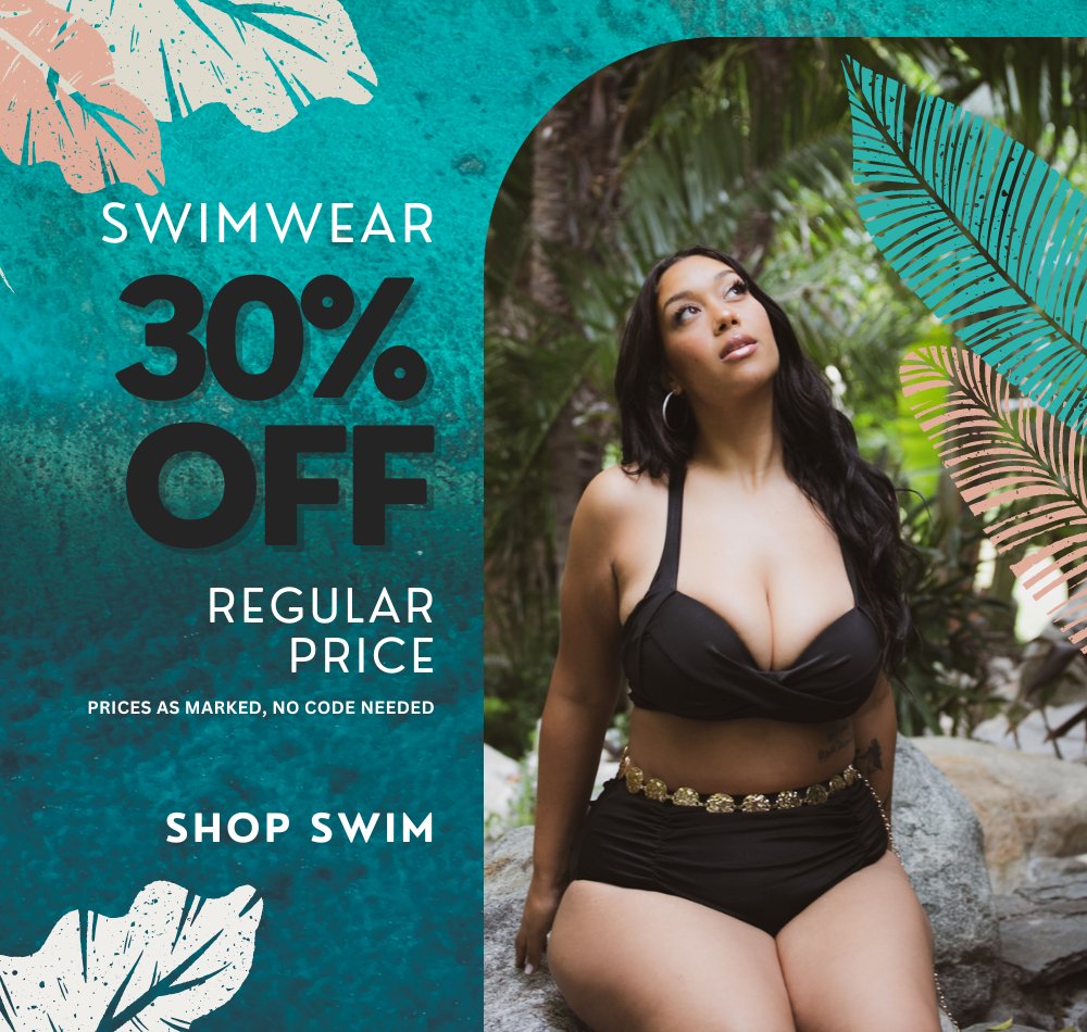 The perfect swim for your next Summer holiday vacation! RUN, everything on our site right now is discounted 30-70% off. 
💕💕💕💕💕💕💕💕

#plussizefashion #plussizestyle #psfashion #psstyle #curvysensedoll #curvyfashion
