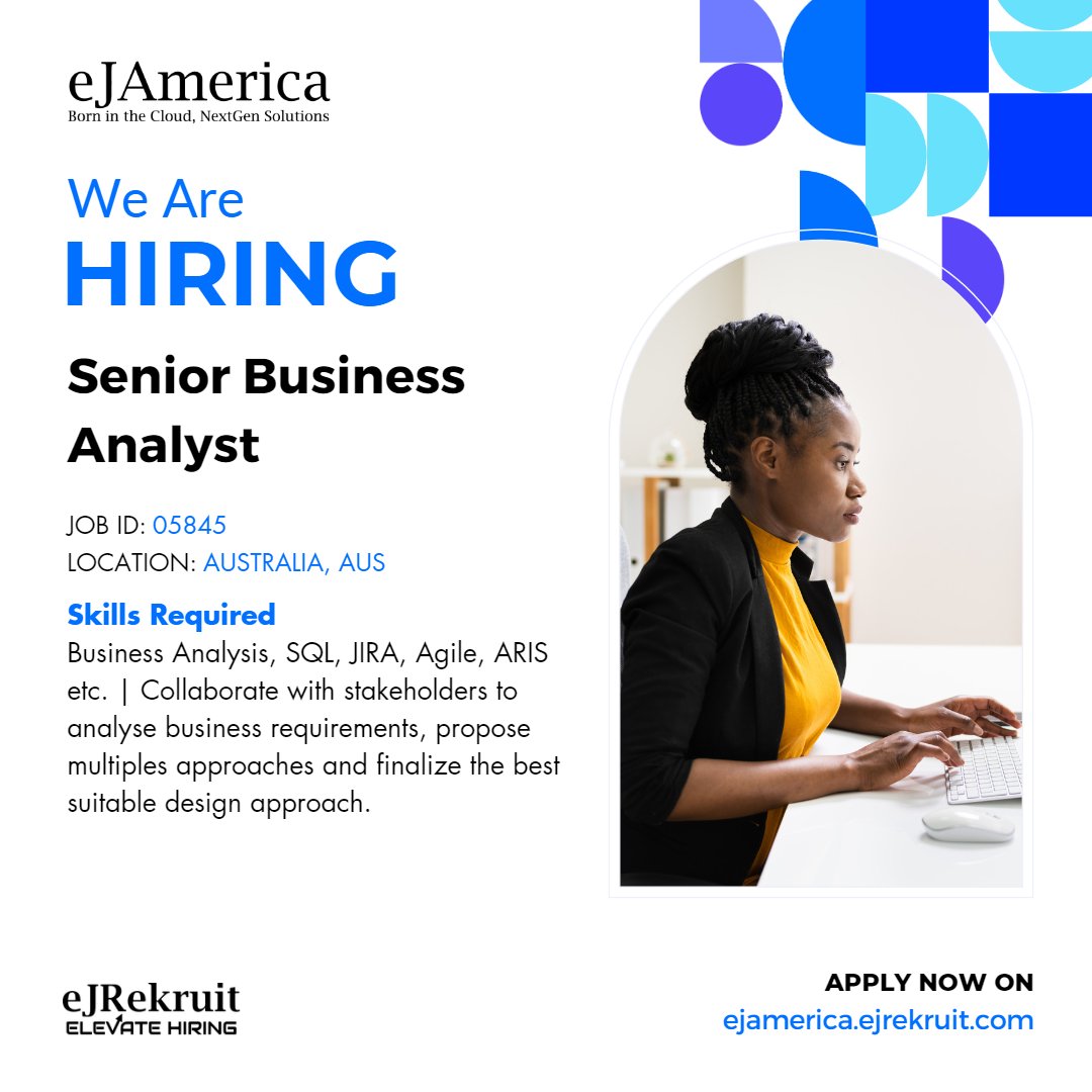ejangar's tweet image. Apply Now - ow.ly/qKiH50OQXBT

Looking for a dynamic role that challenges your analytical skills? Join us as a Senior Business Analyst and help shape the future of our organization.

#AnalyticalThinker #SeniorBusinessAnalyst #jobsearch #techcareer #ejrekruit #ejamerica