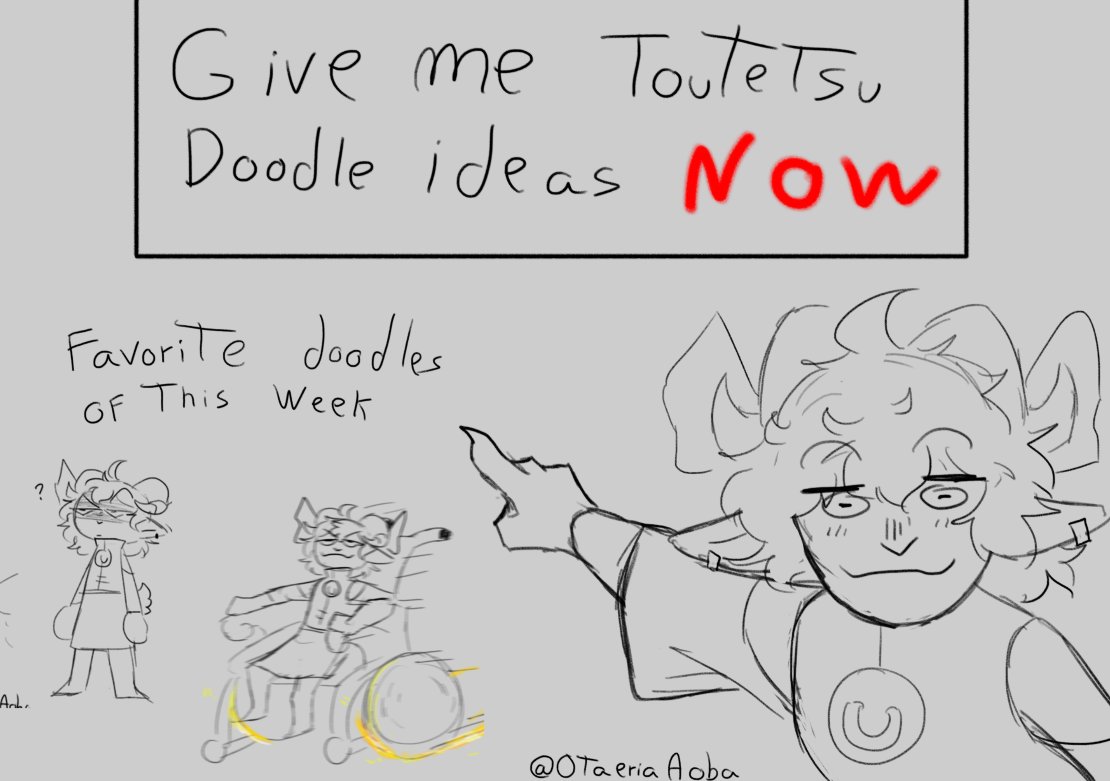 Otaeria (3/3) on Twitter "Give me Toutetsu Doodle Ideas NOW As always