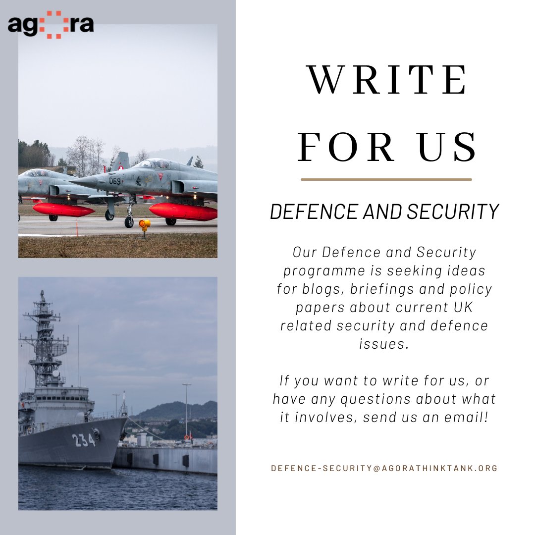 Are you passionate about defence and security issues? Showcase your knowledge and writing skills by writing a blog, briefing or policy paper for our Defence and Security programme 👇