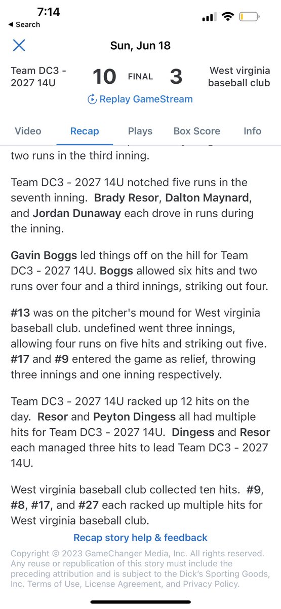 Brady Resor Class of 2027 tweet media