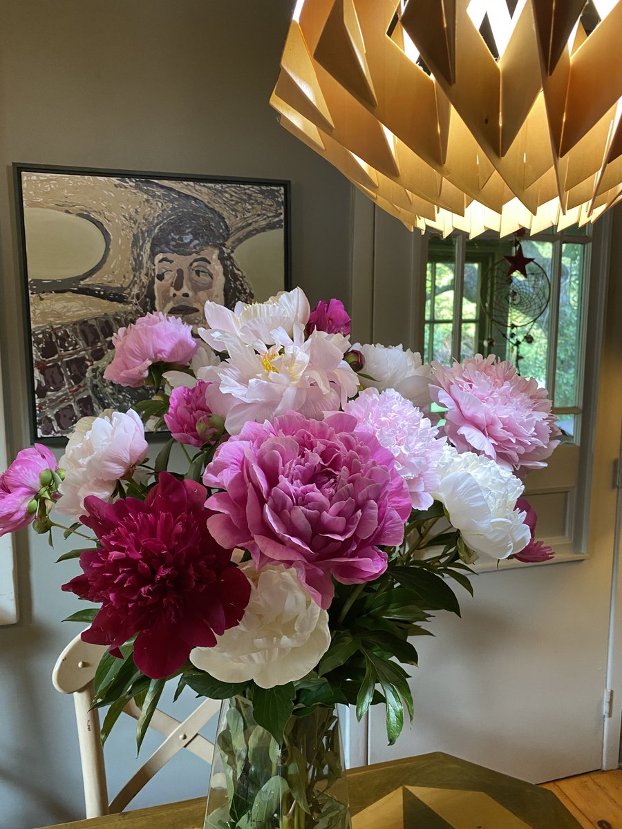 June. The scent of these wild blooms fills the whole house. Hope you have some peonies…