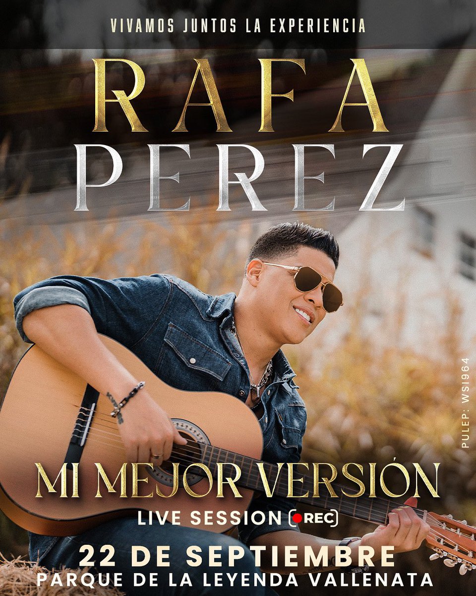rafaperezmusic's tweet photo. En el poderoso nombre de Jesucristo, nos vemos el 22 de septiembre en el Parque de la Leyenda Vallenata. 

Acompáñame a vivir la experiencia 
MI MEJOR VERSIÓN!!! https://t.co/SMxxANXfDr