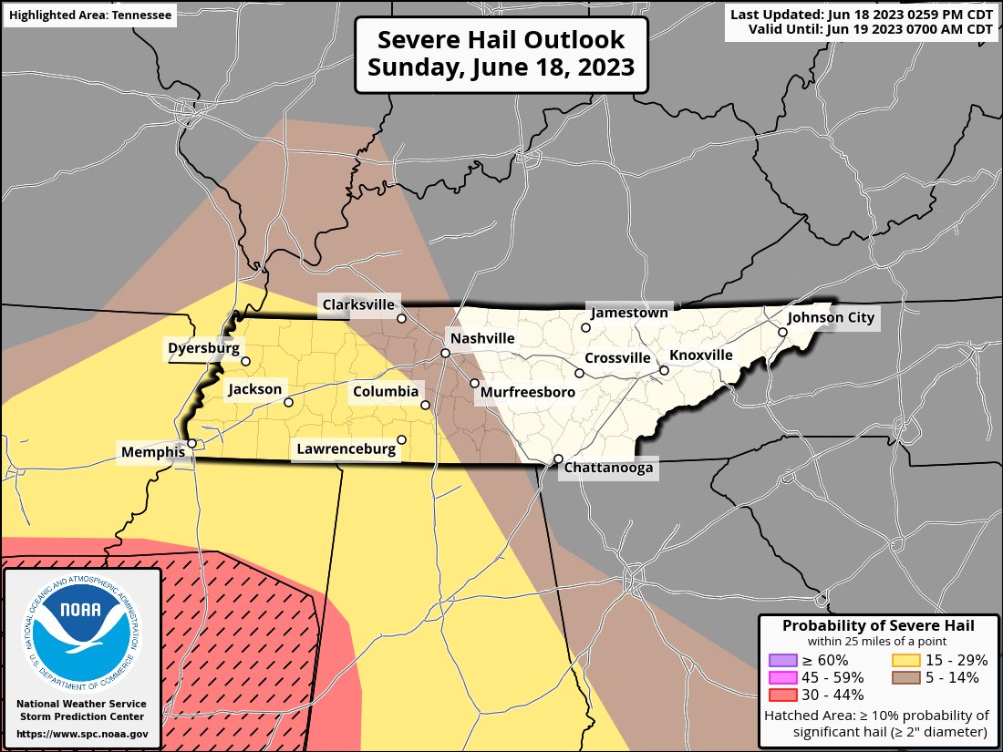 8pm HRRR shows a complex of storms moving our way tonight. Watching. 5% chance of damaging wind and hail.