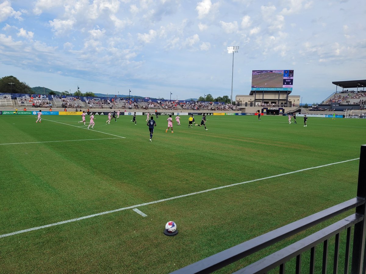MikeWAAY31's tweet photo. Awesome evening with @HuntCityFC at The Joe. Coverage at 10 @WAAYTV @XavierWAAYTV A best seat in this new house! @MCRE_Huntsville https://t.co/OPrruc7GX9
