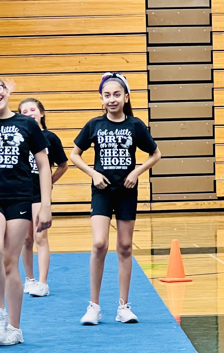 My beautiful Liah! MHS Cheer Camp 2023!❤️📣 #cheercamp #Scorpions #TeamSISD @BSybert_Prek8 @JRichardson_bss