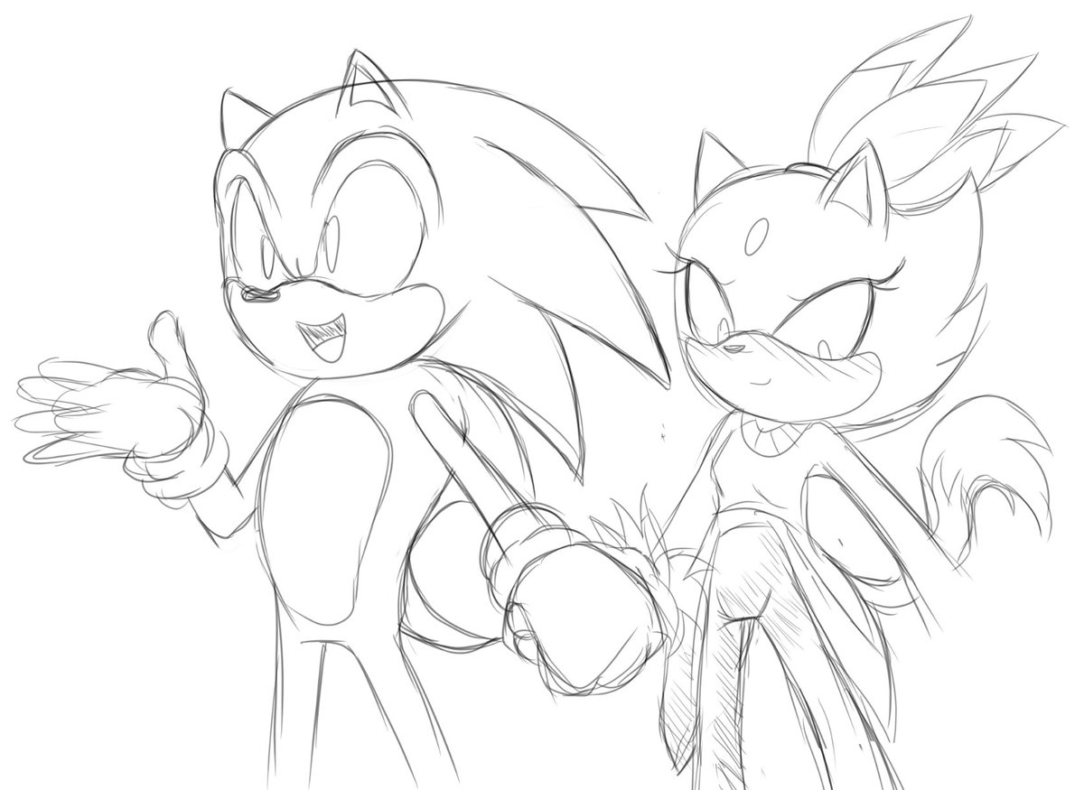 Another pairing I like aside from Sonally. Going to bed now.

#SonicTheHedeghog #Sonaze #BlazeTheCat