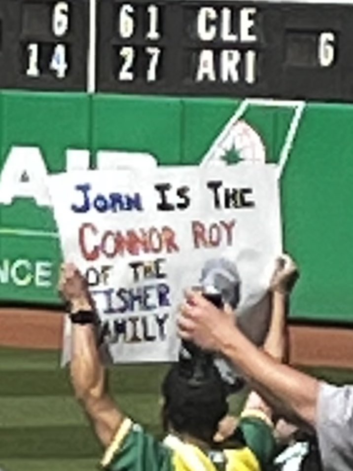 Top Ten Sign of all time 😂
 #SellTheTeam #FisherOut #ReverseBoycott #AtTheColiseum #OaklandFirstAlways