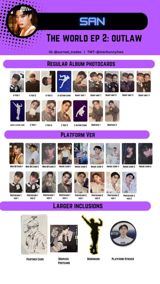 Ateez outlaw template wishlist for San Mingi