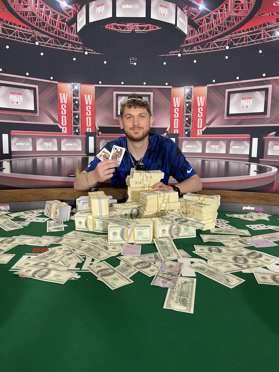 won my first wsop bracelet 
1st place: $1,456,876 
what a day of poker