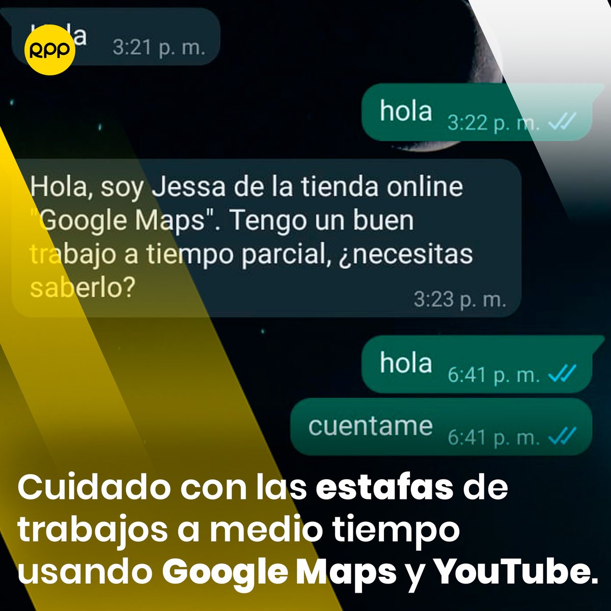 RPPNoticias's tweet photo. 📲🚨 Recientemente, un gran número de personas en Perú está recibiendo una alarmante cantidad de mensajes de WhatsApp de números del extranjero ofreciéndoles un ‘trabajo de medio tiempo’ con un solo clic.

📱 Toda la información en https://t.co/sDFRJlmyV4 https://t.co/Ebxc3ypyGk