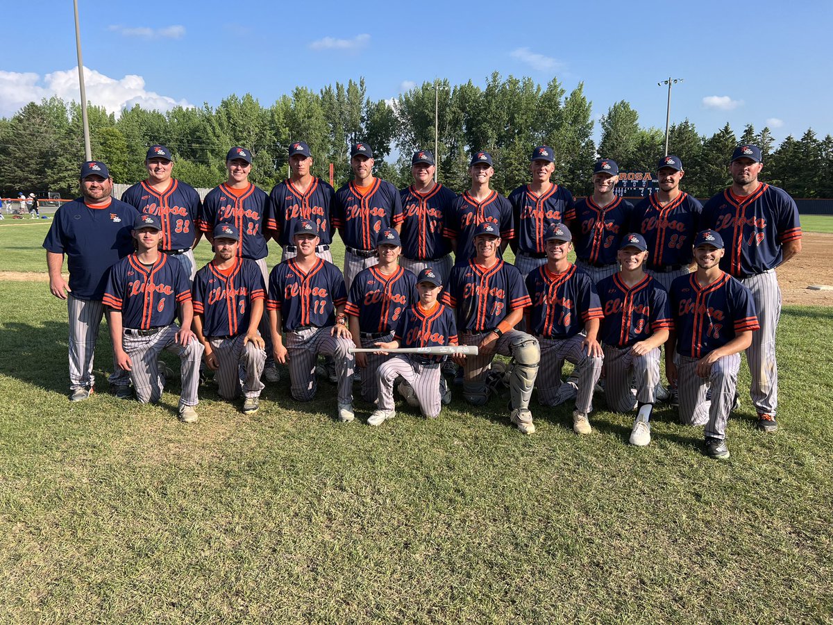 And Elrosa repeats as champions in the 2023 Elrosa Elite 8 Tournament with a 4-2 win over the Spicer Twins. Thanks to all teams who participated! Great baseball, great weather, and great bonfires!