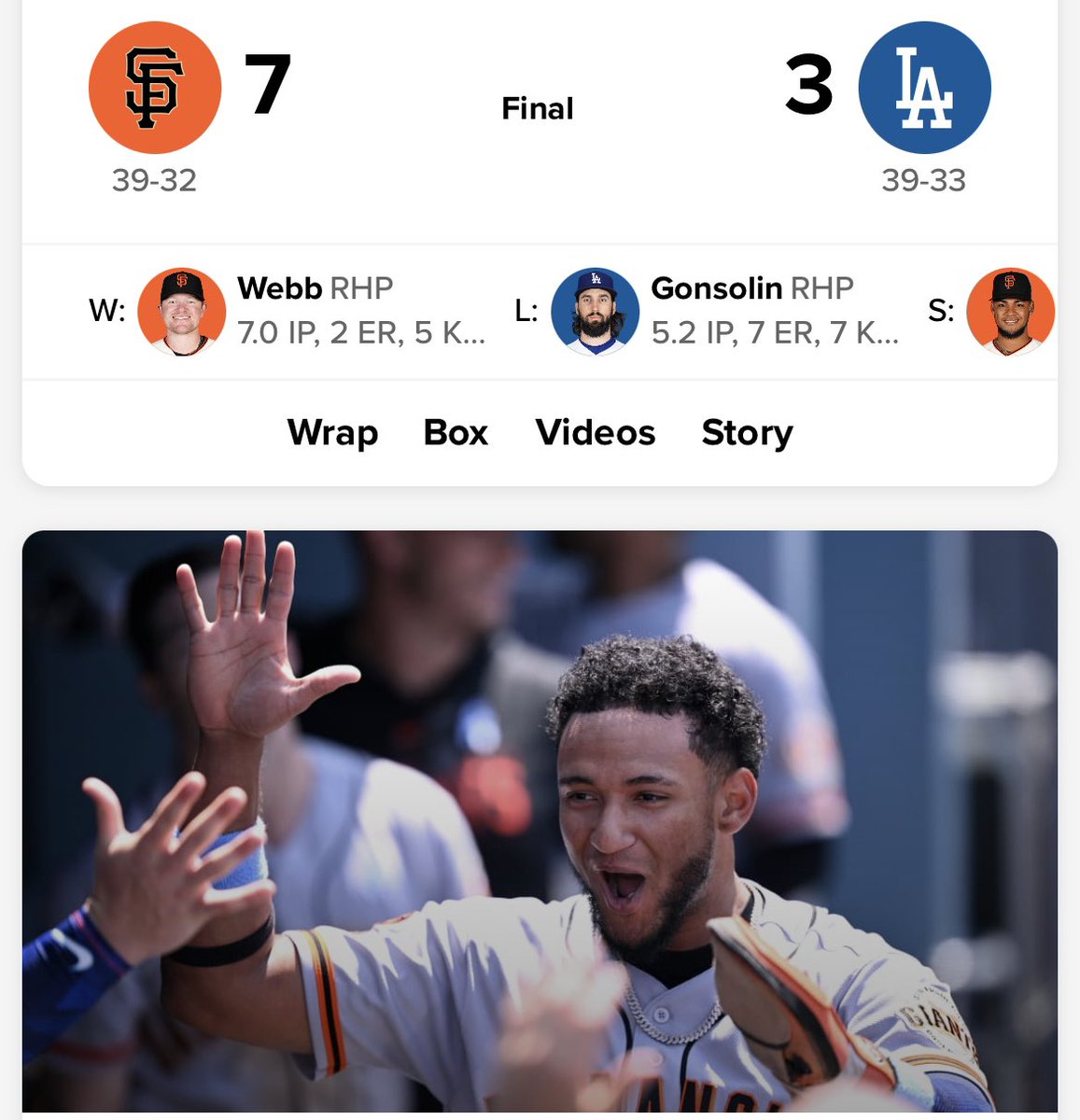 🧹 LA 🧹 LA Anytime you can sweep the Dodgers….it’s a beautiful thing. #giants 29 #Dodgers 8 for the series.#BeatLA #NLWest #OrangeAndBlack