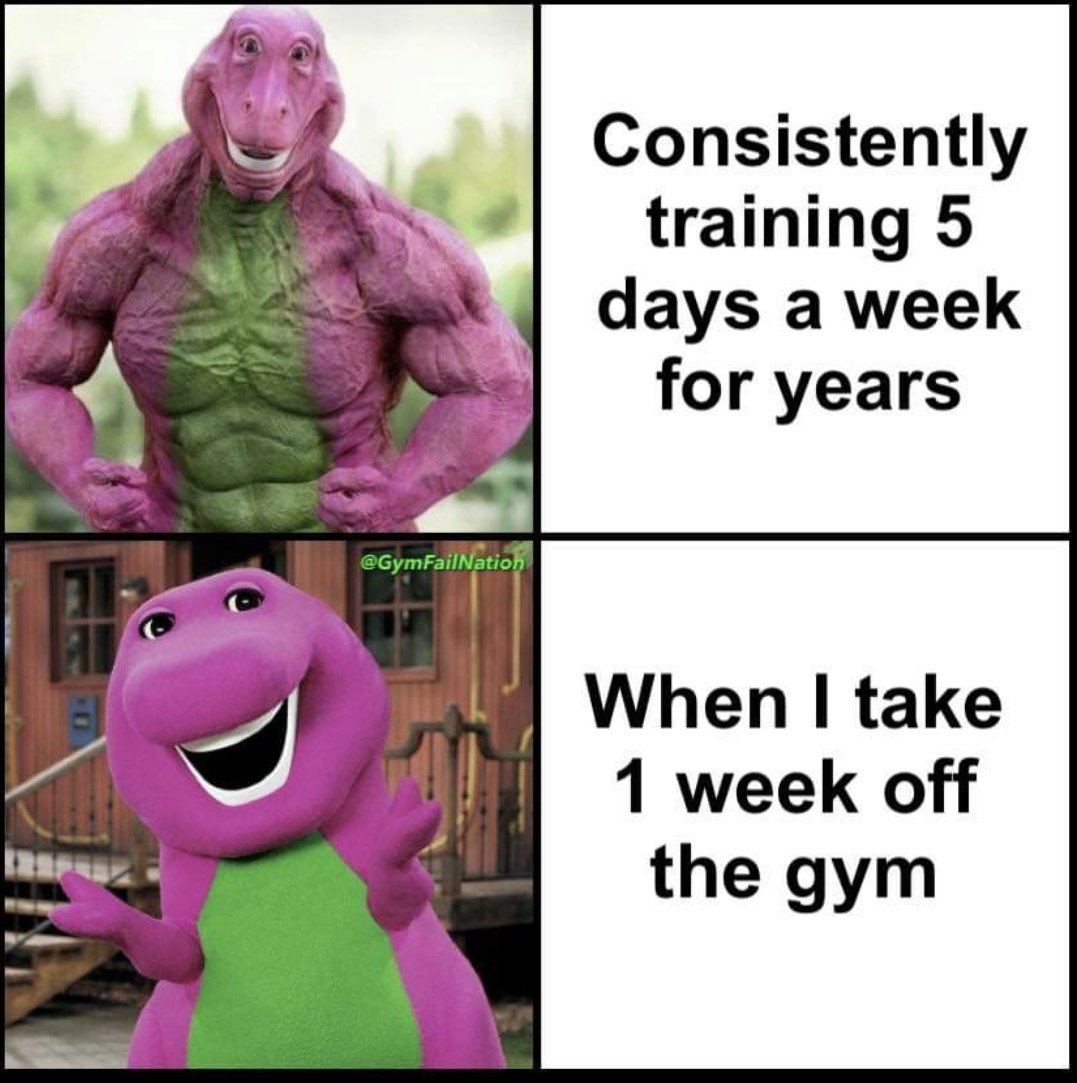 zankeif's tweet photo. Why I'm on 24 consecutive weeks without a rest day in sight 🤣 https://t.co/xv5b0JQUgs