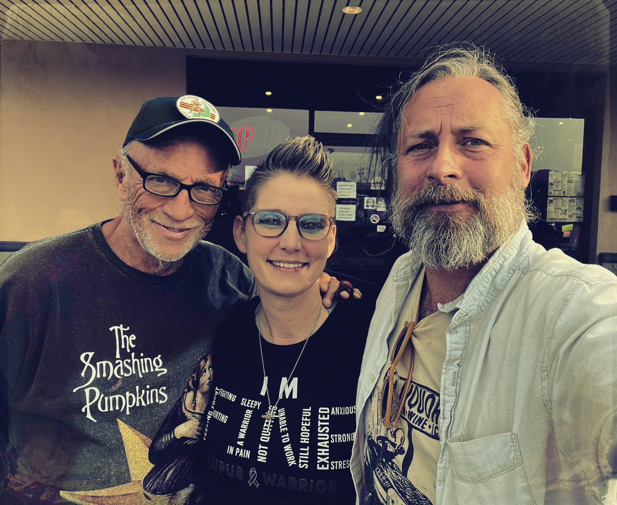 My sis and I took the old man out for Father’s Day (why I’m wearing a George Jones shirt and he’s wearing a Smashing Pumpkins shirt, I’ll never know).