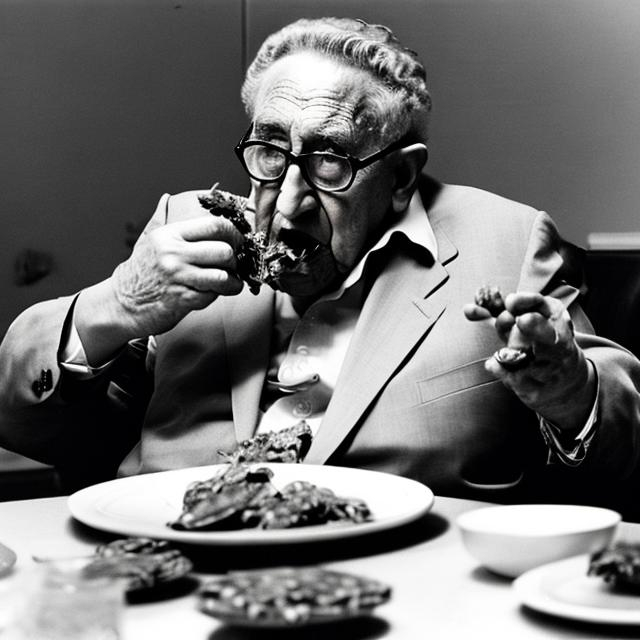 'Henry Kissinger eating bugs'
Thanks, OpenArt