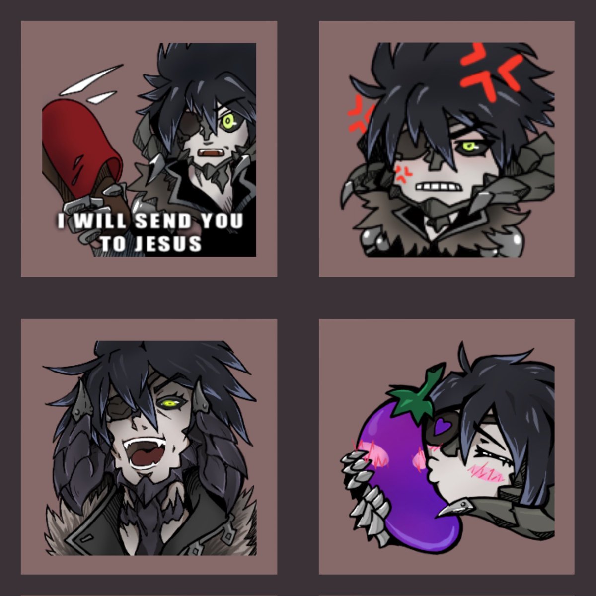 ( I forgot I didn’t post these emotes either )

Another Emote Spread for <a href="/A_Spooky_Qrow/">Squawks</a>’s XIV character!