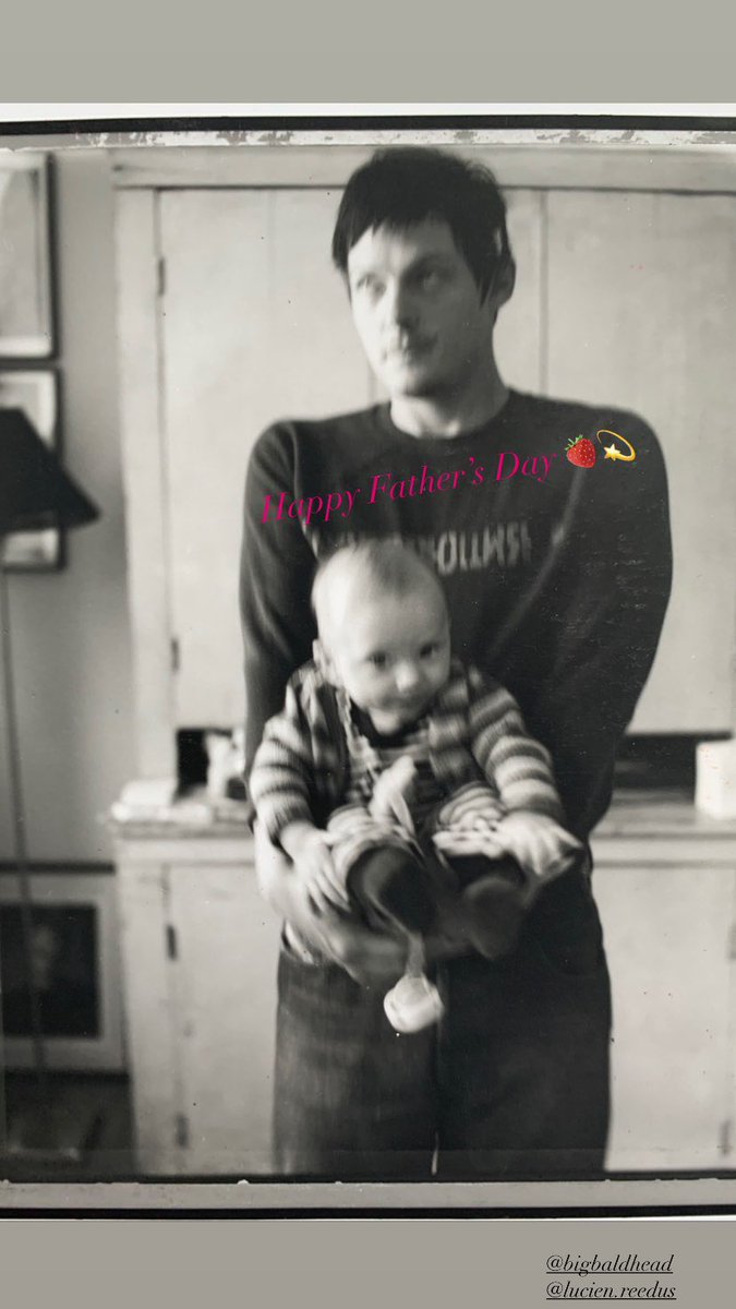 Norman Reedus with his son, Mingus, and Helena Christensen. Shared by Helena for Father’s Day. ❤️
© helenachristensen 
#normanreedus #helenachristensen
