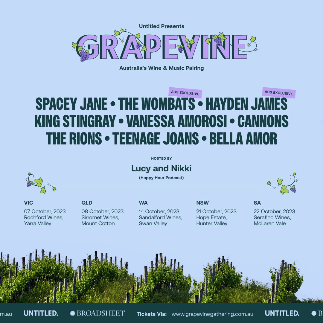 Cask your eyes on our finest wineup to date! 🍇 Sign up for first access to the cheapest tickets → bit.ly/gg23-presale 

Presale purchasers will also go in the running to win one of 500 VIP Upgrades. Delicious🍷