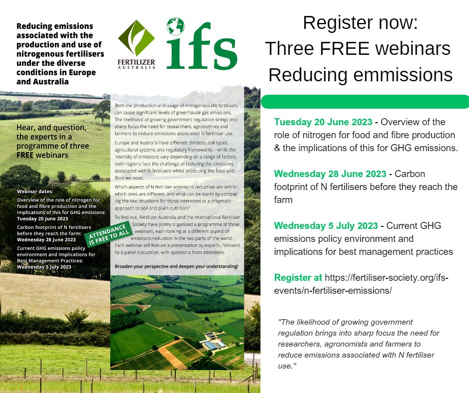 REGISTER NOW fertiliser-society.org/ifs-events/n-f…
The first of these 3 timely webinars is on tomorrow