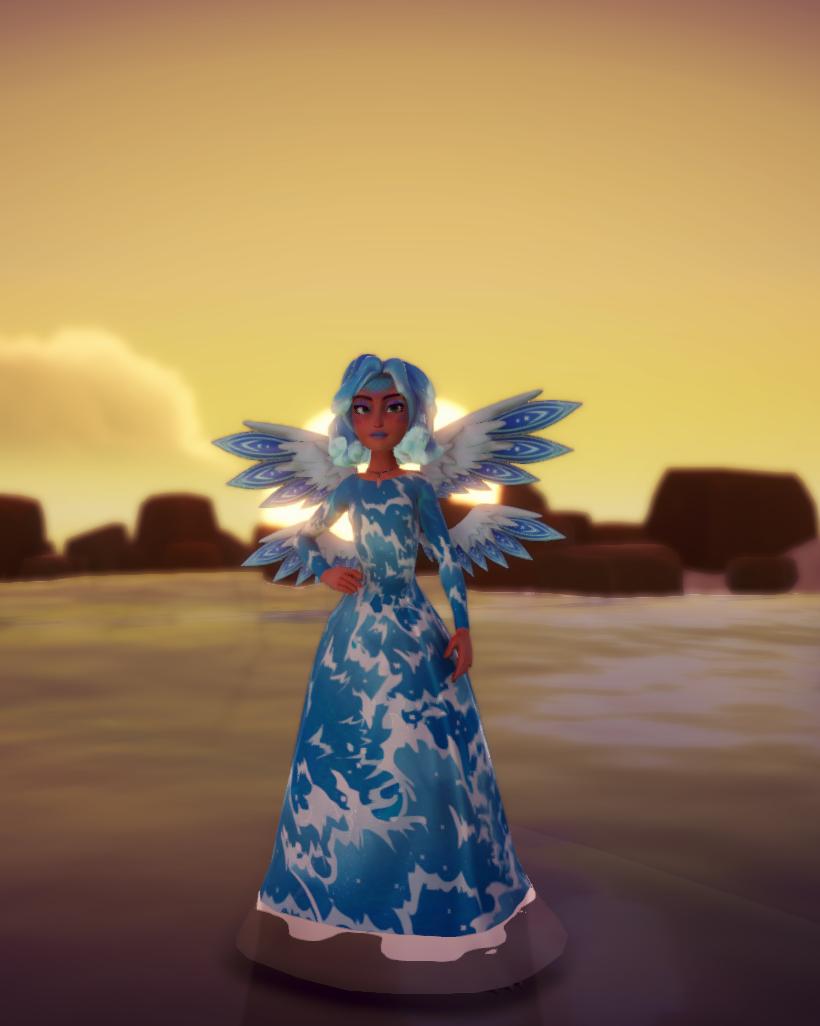 dalikills's tweet photo. My new Queen Beach attire 🌊

Fit check:
✨Wave hairstyle
✨Basic Long-Sleeved Gown w/ wave motif 
✨Blue Ice Shard Earrings
✨Silver Swan-Feather Pearl Necklace
✨Icy Wings

#ddv #ddlv #disney #DisneyDreamlightValley #disneydlv #disneydv #dreamlightvalley #fitcheck https://t.co/ccmfjVn0v7