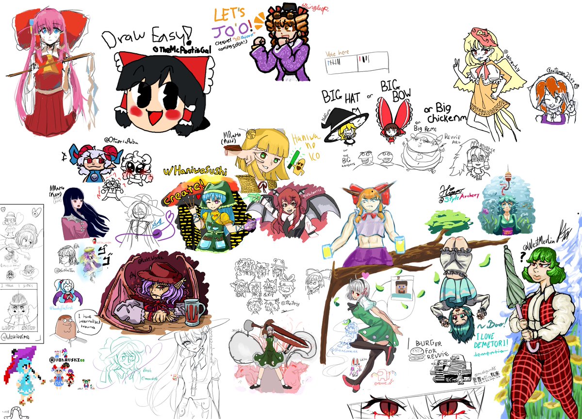 GGAF big canvas on drawpile, a big thank you to every single artist who joined y'all did an incredible job! (credits in description)

Join our discord to know more (also, big event coming soon :D)
discord.gg/dqSHP7vv

#touhou #東方Project