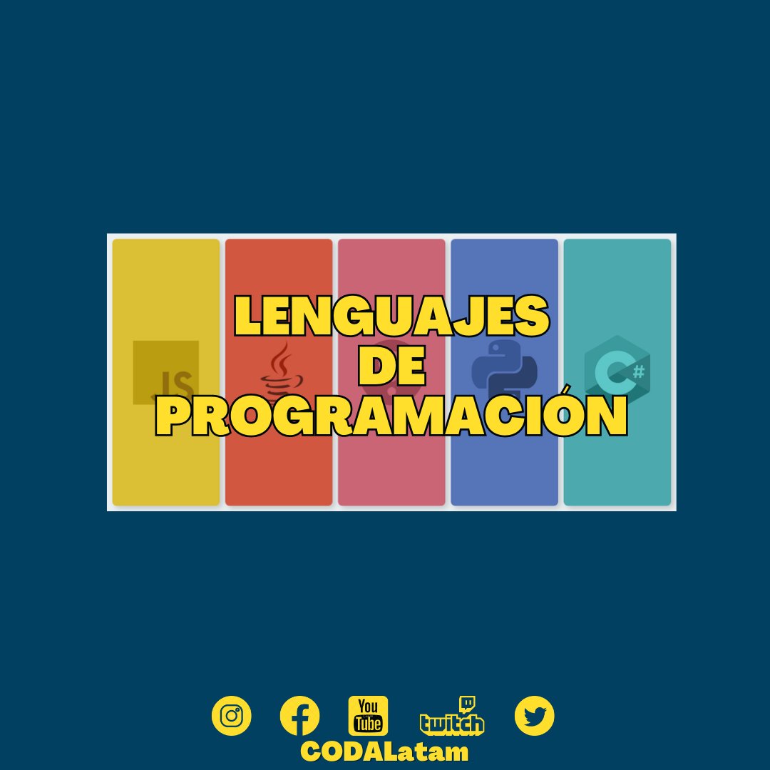 CODALatam's tweet photo. ALGUNOS CONCEPTOS BÁSICOS DE LENGUAJES DE PROGRAMACIÓN. 

¡SIGUE NUESTRAS REDES! https://t.co/GKeAGYttMI