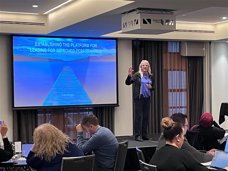 NSWSLI's tweet photo. Cohort 8 of our Senior Leadership-Aspiring Principals Leadership Program returns today for their last two leadership seminars with us. Day 1 - Ann McIntyre presenting on Leading for Improved Performance. #NSWDoEAPLP https://t.co/TxidoxOZgp