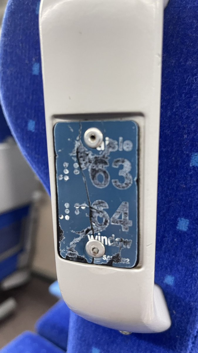 @AshwiniVaishnaw @WesternRly @narendramodi This is #Vandebharat from Mumbai to Gandhinagar, C8 coach built at ICF. #nayabharat The seat numbers  are gone so are braille.