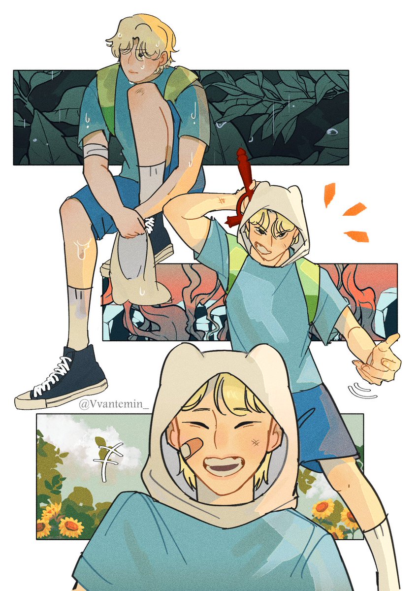 O Han como Finn 🐌✨

#AdventureTime #Straykidsfanart