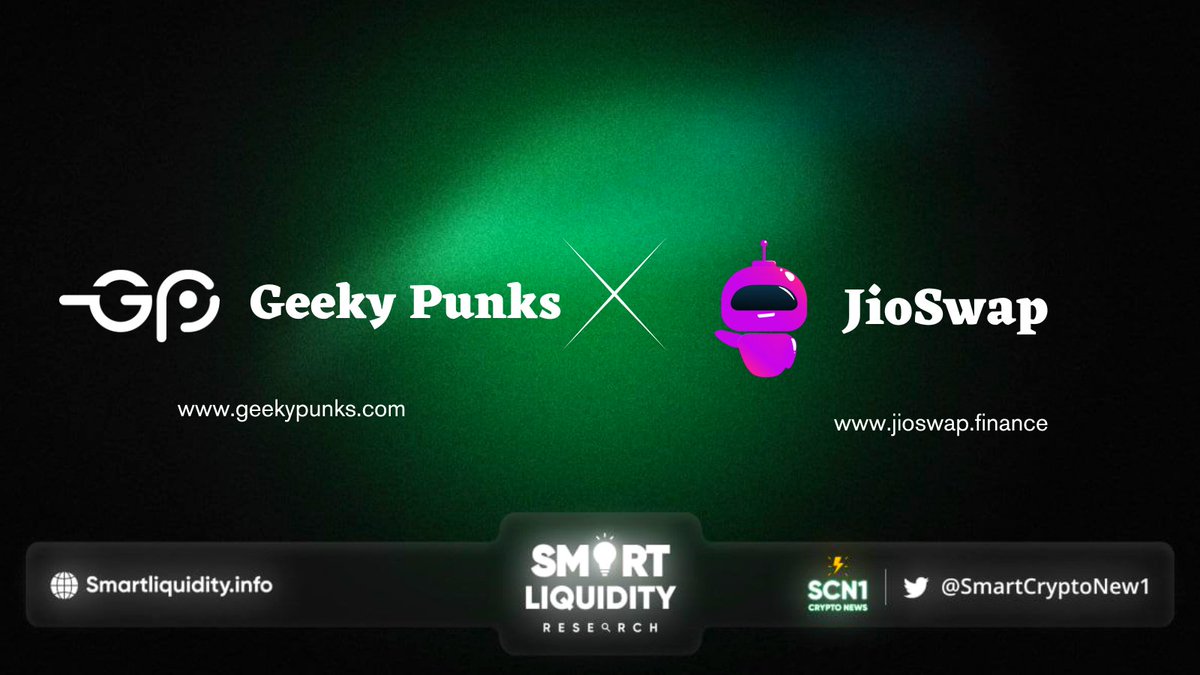 💥@Jioswap  partners with <a href="/GeekyPunks/">GeekyPunks</a> 

💥#GeekyPunks is the first blockchain series, movies, and game franchise

🔽VISIT
geekypunks.com
#SCN1