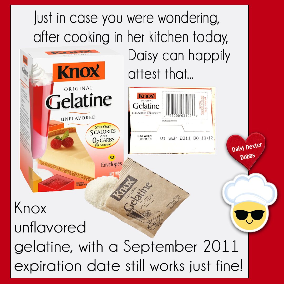 DaisyDDobbs's tweet photo. Hey, I mean, what's a year...or twelve, right? 😅😂🤣

Follow me for safe and trusted cooking tips!
~~~~
#expiredfood #expiration #ExpirationDate #outofdate #writerslife #authorlife #cooking #kitchenhumor #funnycooking #safetoeat #humor #jello #cookingtips #daisydexterdobbs https://t.co/poSxZoOffB