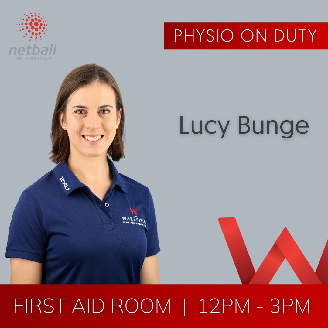 WakefieldSport's tweet photo. AMND we've got you covered! Physio Lucy Bunge is #hereifyouneed today @NetballSA First Aid 12-3pm with @SASMAMembers Trainers for strapping + injury management!

Our Walk-in Weekend Injury Clinic in the City is also open with Sports Doc's Sat 10am-5pm &amp; 11-4pm Sun
No appt needed! https://t.co/ppR5kSSfWU